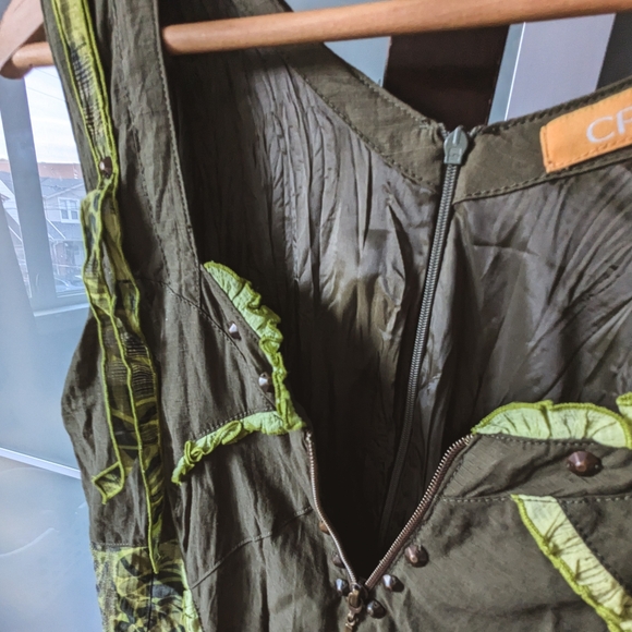 Pre-loved Bohemian Crisca Dress in greens German - size 44GB / 12US / Large - Picture 2 of 16